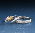 And Roses Couple Ring Romantic Design Simple Lover Jewelry Valentine's Day Gift Open Finger Ring for Men Women