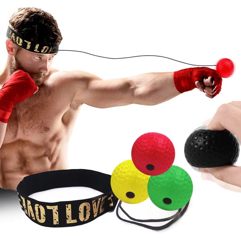 Boxing Speed Ball Head-mounted PU Punch Ball MMA Sanda Training Hand Eye Reaction Home Sandbag Muay Thai Boxeo Fitness Equipment
