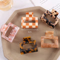 New Design Hair Accessories Acetate Small Size Rectangle Ponytail Holder Hair Claw Clips
