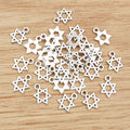 50pcs/lot 12x9mm Antique Silver Plated Five-Pointed Star Handmade Charms Pendant DIY Jewelry Findings for Bracelet Necklace