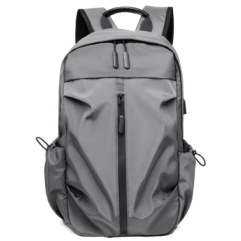 Hot Factory Direct 15 6 Inch Soft Fashion Custom Logo Black Waterproof Nylon Laptop Backpacks School Bags With USB