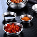 Stainless Steel Seasoning Dish Plate Multipurpose Snack Saucers Round Sauce Kitchen Rice Container Picnic Use Tableware Plates