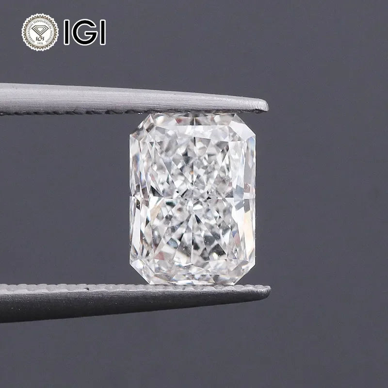 IGI Certified CVD Starsgem Radiant Cut Diamond D Color VS1 VVS2 Excellent Cut Well Polished Lab Grown Diamond Price