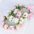 The Latest Design Spot Upscale Bridal corolla Colorful Artificial Flower Adjustable Headband Wholesale Garland Hair Accessories