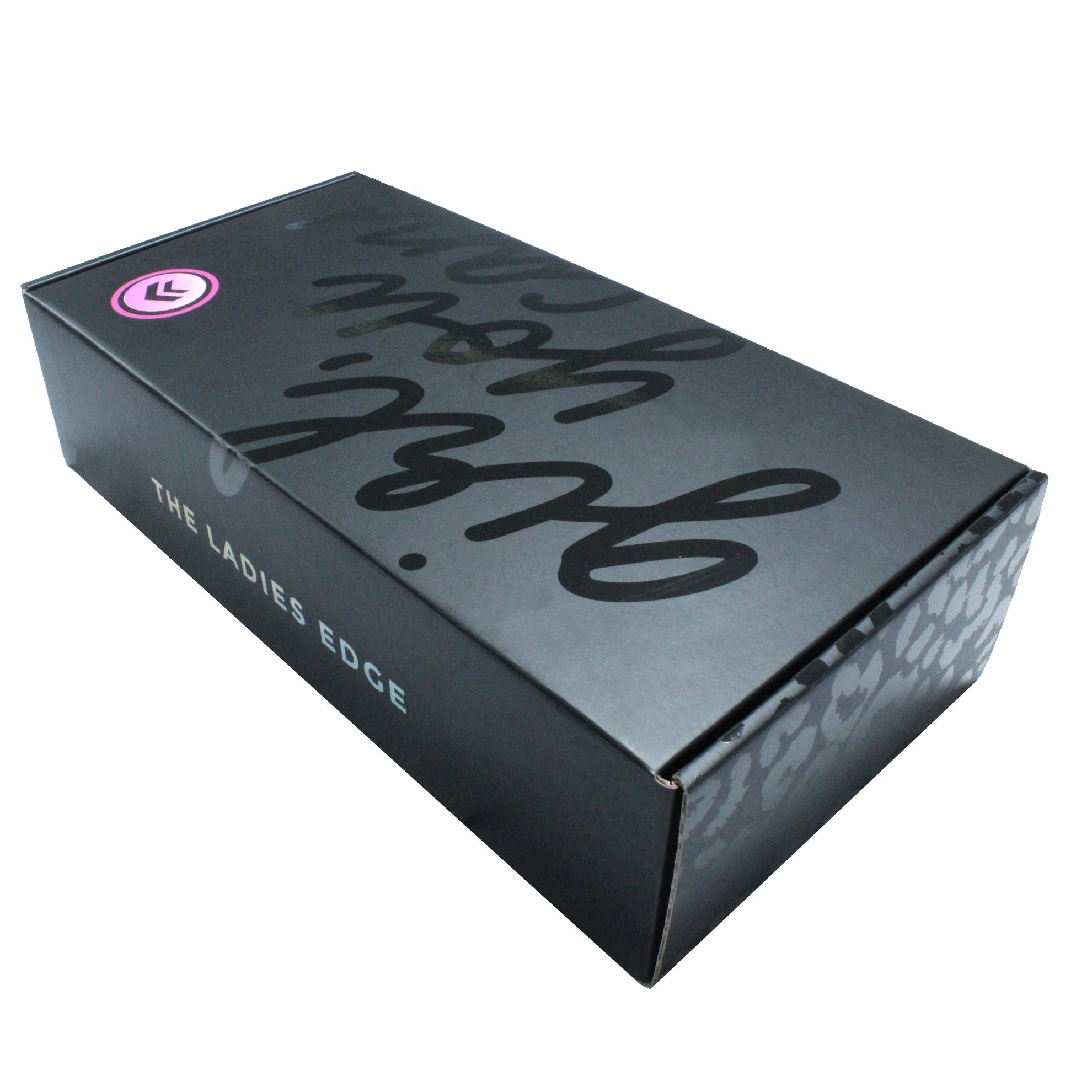 Black Wholesale Custom logo Spot UV/hot Stamping Foil Laser Paper Gift Wig Hair Extension Corrugated Mail Packaging Box