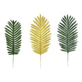 Artificial Tropical Plant Leaf Decoration Imitation Faux Palm Leaves with Stems for Wedding Home Decoration Flower Arrangement
