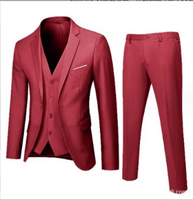 Men Party Wedding Banquet Blazer Edding Suits 3 Pieces Suits