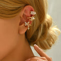 Women's High-End INS-Style Earrings New Fashion Geometric Trendy Zircon Clip-On Multi-Style Hoop Earring Gift Set