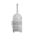 Hyxion Premium Stainless Steel Wood Fuel Pizza Oven with Bottom Cabin Featuring Style and Durability