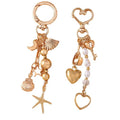 2025 Creative Fashion Pearl Starfish Keychain Personalized Pendant Charms Women Girls Zinc Alloy Backpack Ornaments