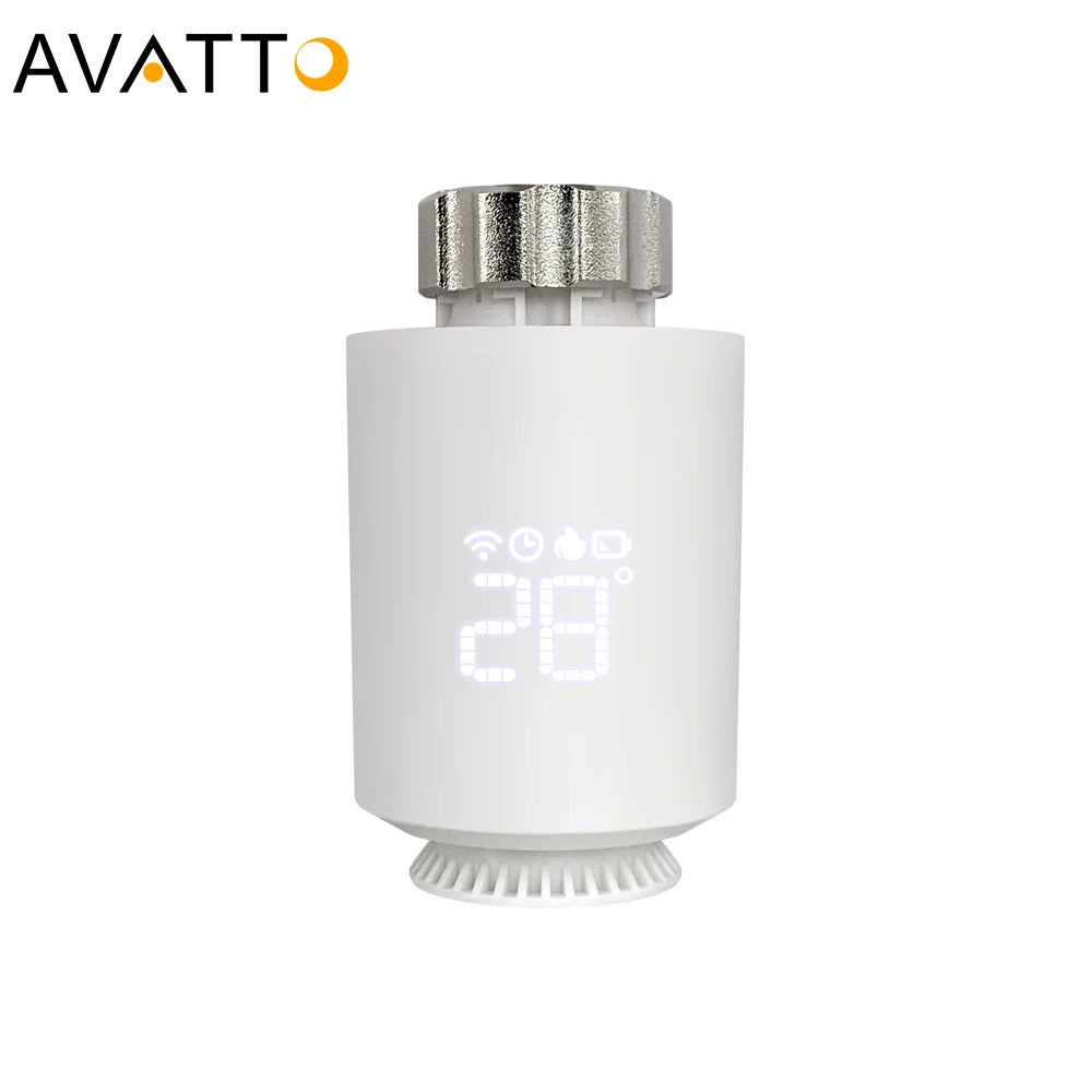 Tuya Smart Zigbee Programmable Thermostatic Radiator Valve Avatto Digital Room Thermostat Valve