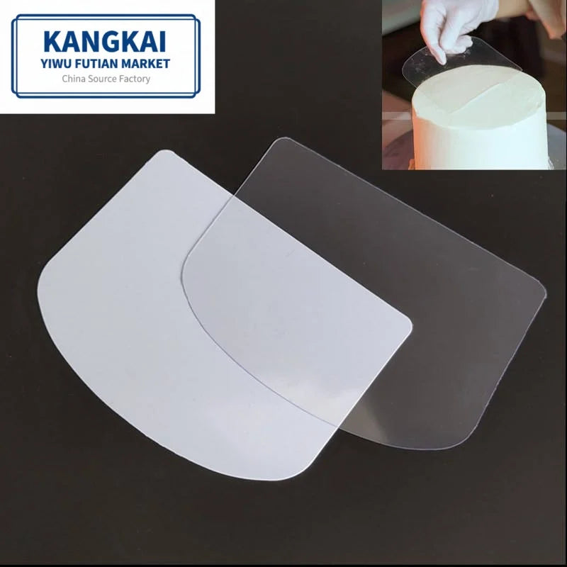 Hot Sale Transparent Soft Cake Scraper Semicircle Curved Cake Smoother Scraper Decoration Baking Tool