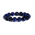 Douvei AB+ Grade 14MM Gemstone Blue Tiger Eye Natural Stone Beaded Bracelet Elastic Quartz Beads Stack Children's Trendy