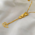 Elegant All-Season Women's Short Clavicle Chain Necklace Simple Trendy Three-Dimensional Golden Titanium Steel Stainless Steel