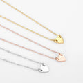 Chihang Customized Logo Silver Minimalist Jewelry 316L Stainless Steel 7MM Heart Necklace for Women Valentine Gifts