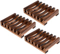 Natural Bamboo Wood Soap Dish Holder Bathroom Soap Tray Shower Soap Holder