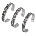 Tarnish Free Stainless Steel Valknut Irish Celtic Knot Viking Rune Cuff Bangle Bracelet Men