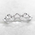 Sterling Silver 3*3mm Semi Mount Ring Empty Frame Blank Support Claw Setting S925 Base Holder Without Center Stone for Inlay DIY