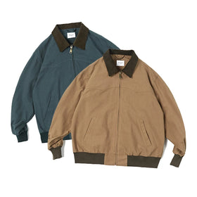 Unisex Street Style Oversized Chino Washed Breathable Blouson Mens Loose Fit Washed Jacket With Custom Logo