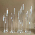 Wedding Centerpieces Reusable 8 Arm Wedding Floor Candelabra Tall Acrylic Candle Holders for Table Decorations
