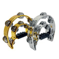 Wholesale Custom Electroplate Half Moon Double Layer Plastic Tambourine for Wedding Entertainment