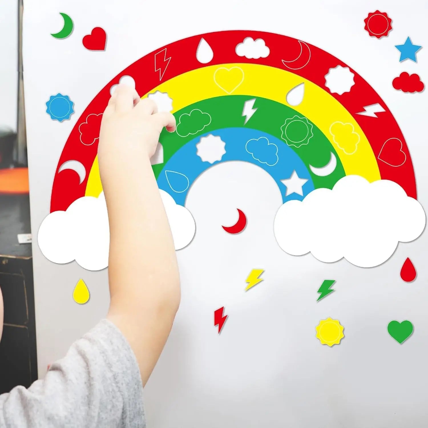 Large Color Recognition Magnetic Sorting Set Rainbow Magnets for Refrigerator Educational Magnetic Stickers