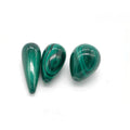 Wholesale 10x28mm Loose Beads DIY Pendant Natural Gemstone Half Drilled Malachite Stone Teardrop Pendant for Earring Necklaces