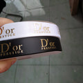 Luxury Wholesale Custom logo 3D Gold Foil Printed Satin Ribbon for Box and Gift
