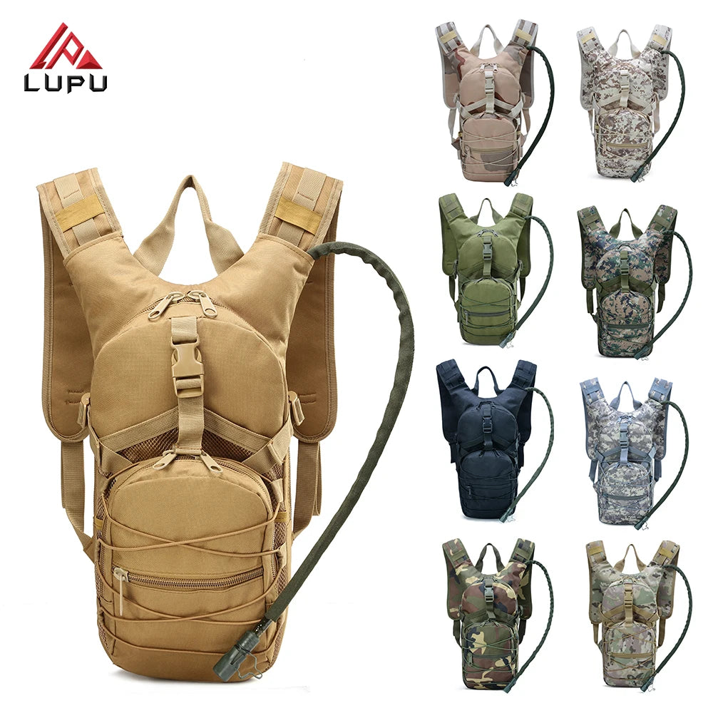 Lupu 3L Bladder Hydration Backpack Customized LOGO OEM/ODM Good Stability kinder Tactical Gear Waterproof Oxford Zipper