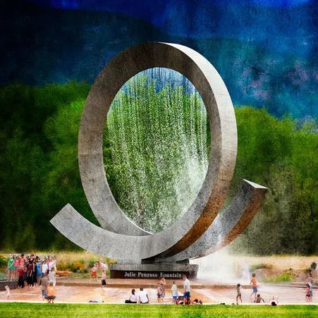 Modern Outdoor Metal Urban Park Decoration Abstract Circle Stainless Steel Sculpture
