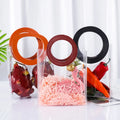 Wholesale 18*20*10 cm Fashionable Custom Logo Clear PVC Tote Bag With Round PU Handle