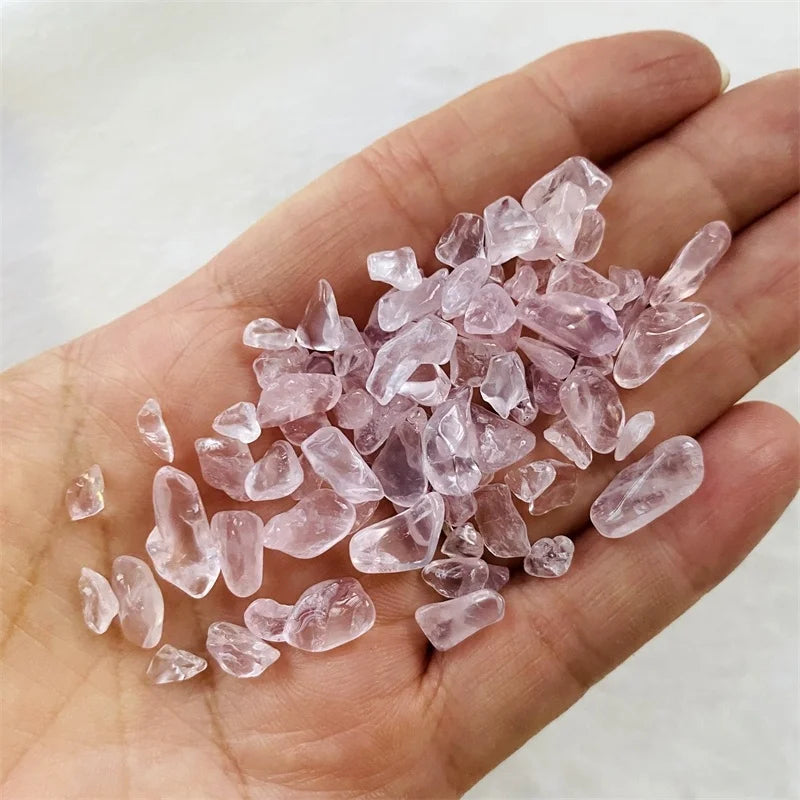 Polished Natural Clear Quartz Rock Crystals Healing Stones Tumbled Stone Rose Quartz Gravel