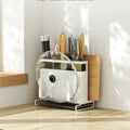 Kitchen Wall-Mounted and Standing Knife Storage Shelf Dish Drainer Drying Rack