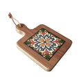 Acacia Wood Tiles Pot Mat Anti-scalding Plate Mat Drink Coasters Wooden Trivet Frame for Hot Tea Pots and Pans Pad Holders