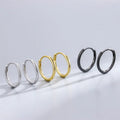 SP Trendy Style Simple Huggie Hoop 2MM Gold Plated 925 Sterling Silver Hoop Earrings for Women
