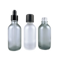 Frosted Grey clear Glass Marking Dropper 30ml 60ml boston Round Glass Essential Oil Bottle with Screw Cap