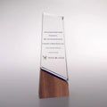 Personalized Crystal Trophy with Wooden Base  MH-NJ0121