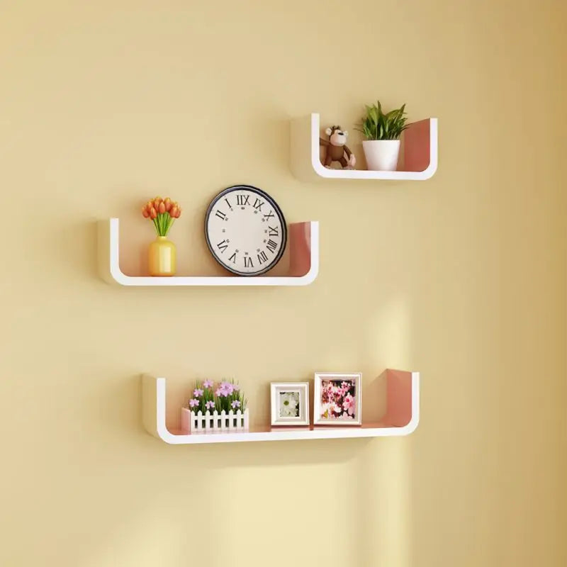 Solid Pine Wood Floating Shelves for Home Furniture Wall Decoration & Storage in Living Room