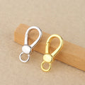 Wholesale Simple 925 Sterling Silver Lobster Clasp Gold Plated Lock Clasp for Necklace Bracelet Jewelry Making