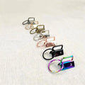 Metal Webbing Tail Clip Deluxe Purse Hardware 20 mm Key Fob Hardware With Key Rings Set
