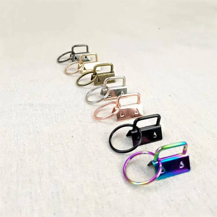 Metal Webbing Tail Clip Deluxe Purse Hardware 20 mm Key Fob Hardware With Key Rings Set
