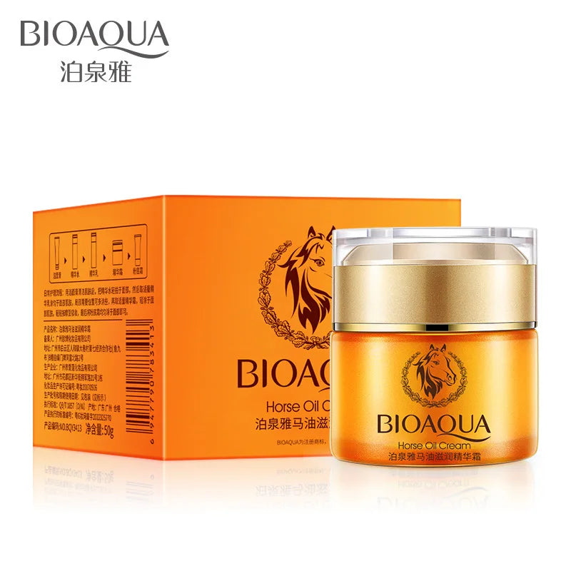 OEM BIOAQUA Factory Price Horse Oil Moisturizing Essence Cream Wholesale Wrinkle Plumping & Barrier Repair Face Cream Lotion