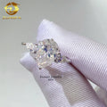 New Arrivals 2 Carat 925 Silver White Gold Diamond Moissanite 3 Stones Pear Shape Engagement Ring