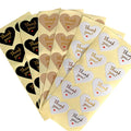 100pcs/pack Hot Stamping Thank You Heart Design Adhesive Seal Sticker for Baking Funny DIY Gift Labels and Packaging Sticker