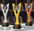 27cm Height Gold Silver Bronze Resin Crystal Plaque Crystal Trophy Award MH-NJ0338