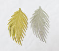Feather Brass Charms 32x64mm Corroded Brass Filigrees