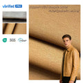Factory Stock Wash Fading PU Leather Retro Effect Rayon Backing Leather Garment Jacket Material for Vintage Fashion