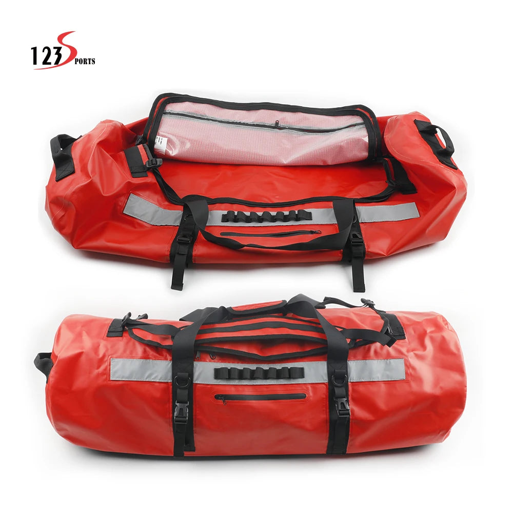 Outdoor 120L Large-Capacity Waterproof Travel Bag Water Area Fire Rescue Equipment Storage Car Roof Reflective Waterproof Bag