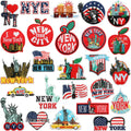 Custom Heat Press logo Embroidery Patches Beautiful America New York City Design Pattern Embroidered Iron on Patch for Clothing
