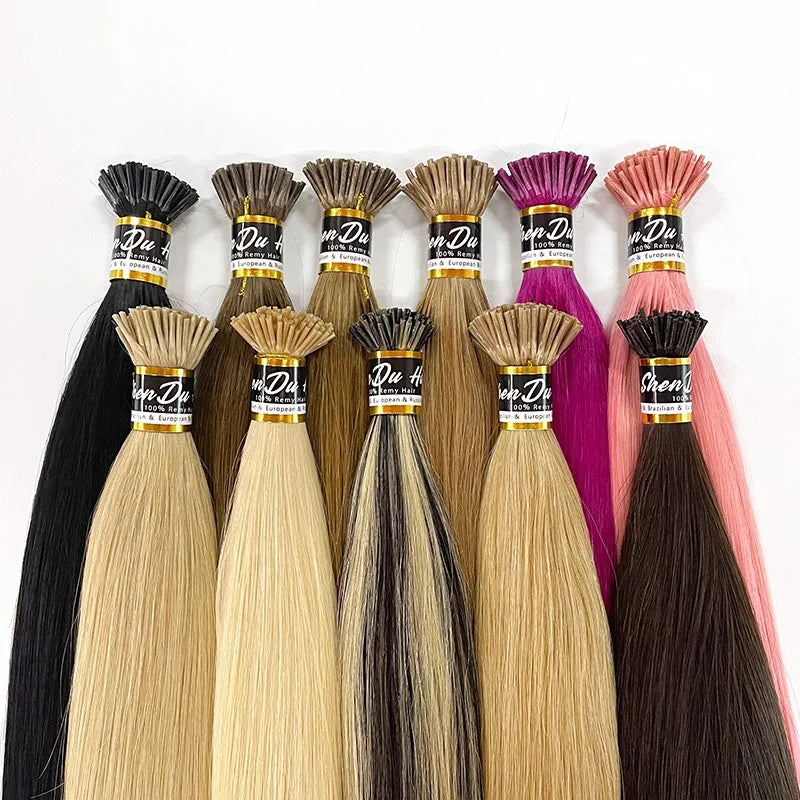 Keratin Extension Hair Remy Itip Human Hair Vendors Unprocessed Virgin Raw Indian I Tip Hair Extensions Wholesale